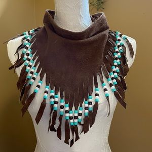 Hand crafted aboriginal/western neck dress